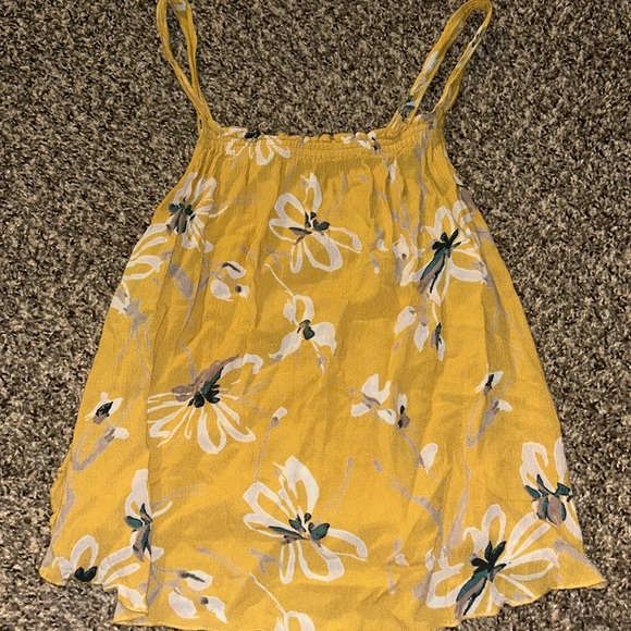 Yellow Floral Tank Top - Picture 1 of 4